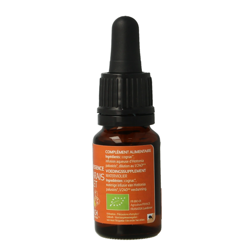Ladrome Water Violet bio herbal preparation in 10ml bottle, featuring a small glass container with herbal liquid and label.