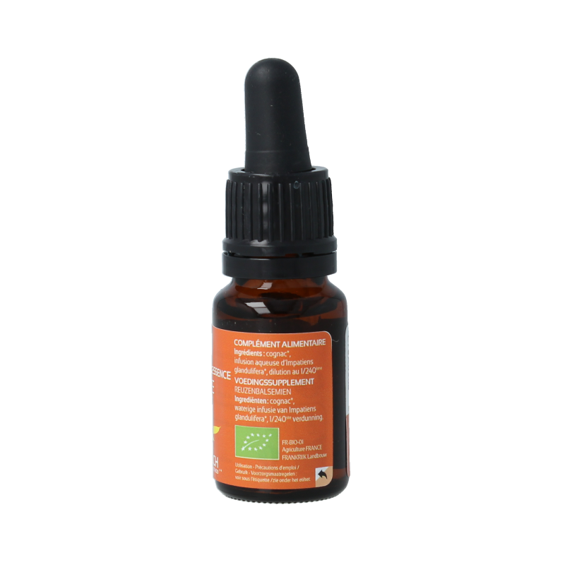 Ladrome Impatiens bio herbal remedy in a 10ml bottle, part of Ladrome Kruidenpreparaten herbal supplement collection.
