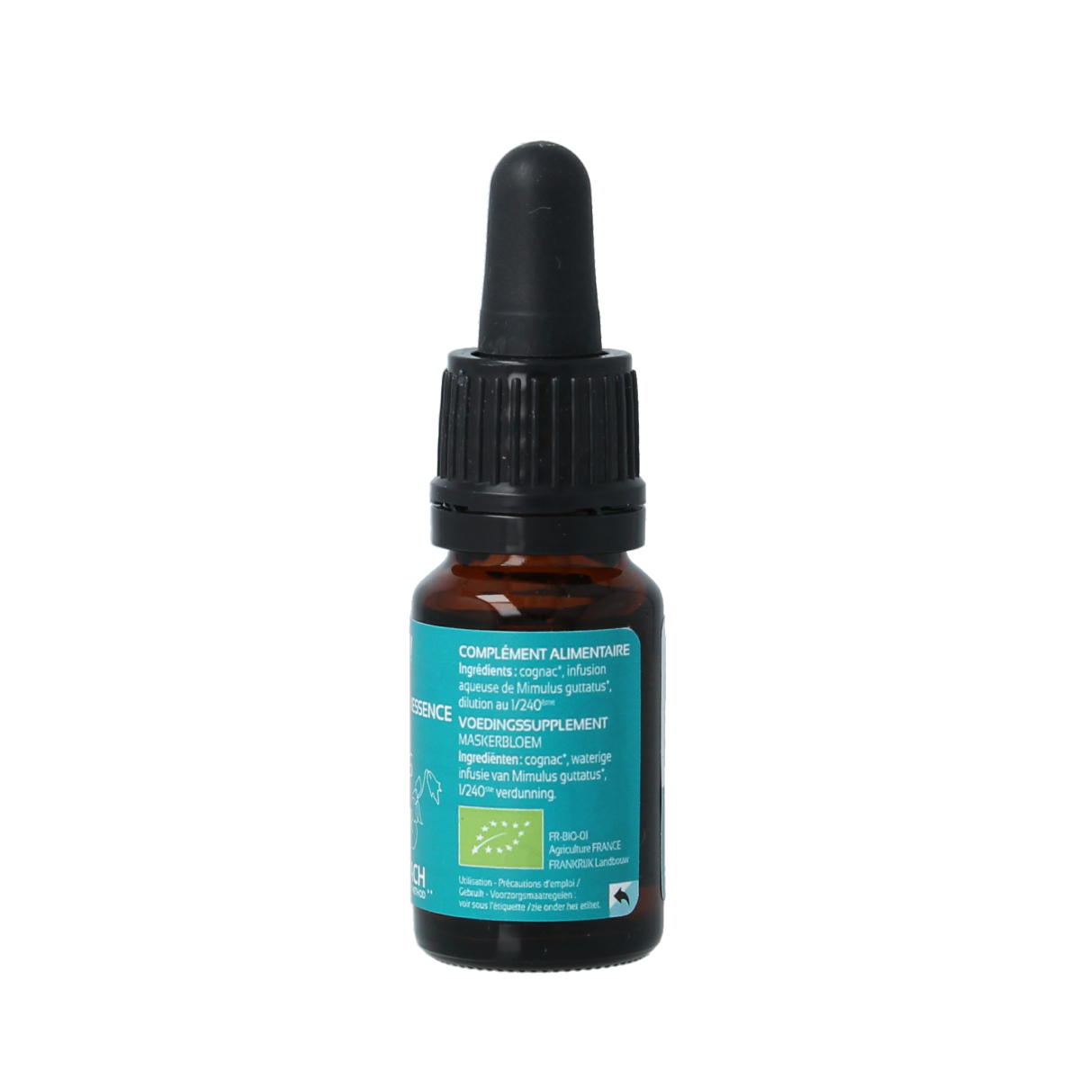 Ladrome Mimulus bio herbal preparation in a 10ml bottle, part of Ladrome's natural herbal remedies collection.