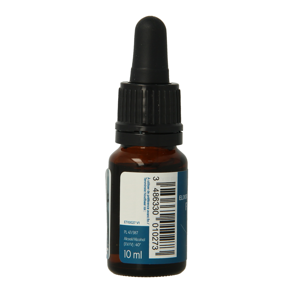Ladrome Pine Den 24 bio essential oil bottle, 10ml, with pine needles and natural oil label visible.