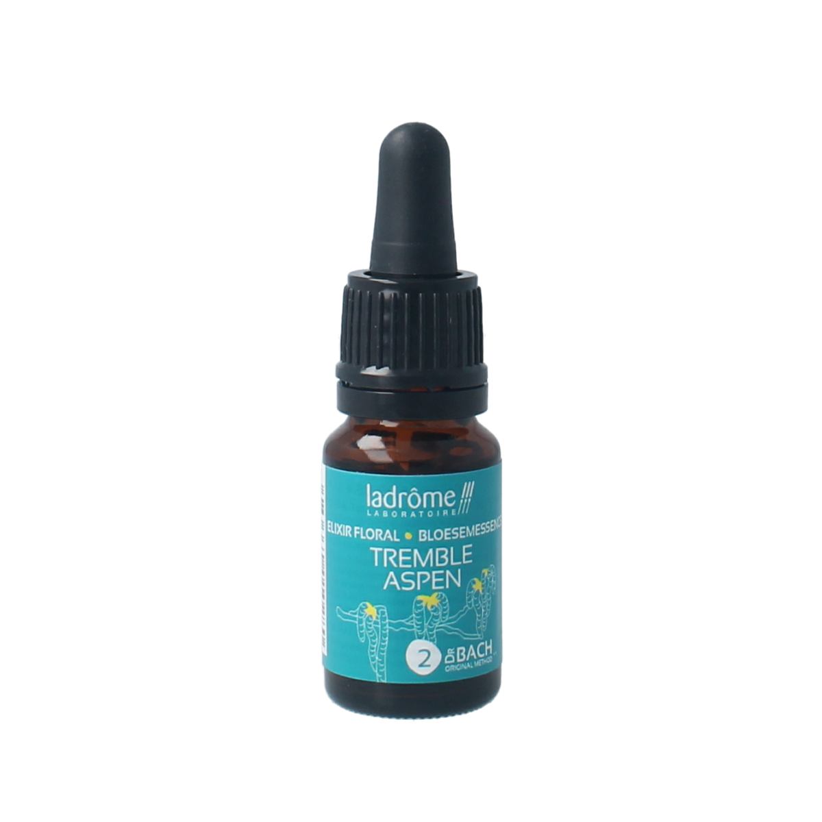 Ladrome Aspen bio herbal supplement in a 10ml bottle, part of Ladrome Kruidenpreparaten collection, shown in the image.
