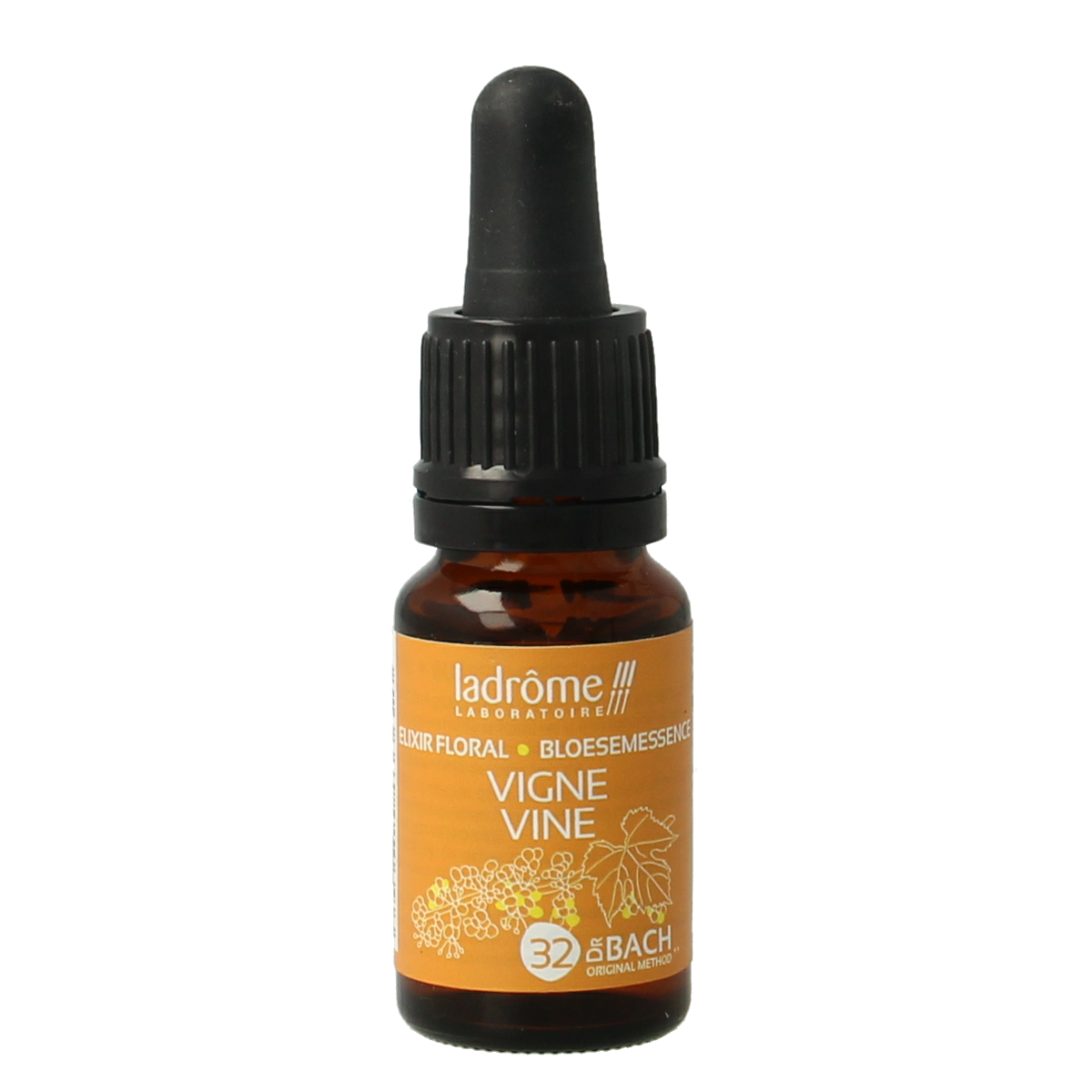 Ladrome Vine bio herbal preparation in a 10ml bottle, featuring natural plant ingredients for wellness and herbal use.