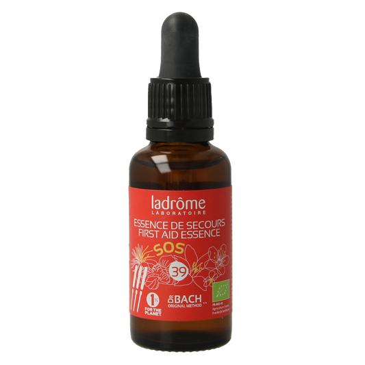 Ladrome First Aid herbal drops in a 30ml bottle, natural kruidenpreparaten for first aid and wellness.