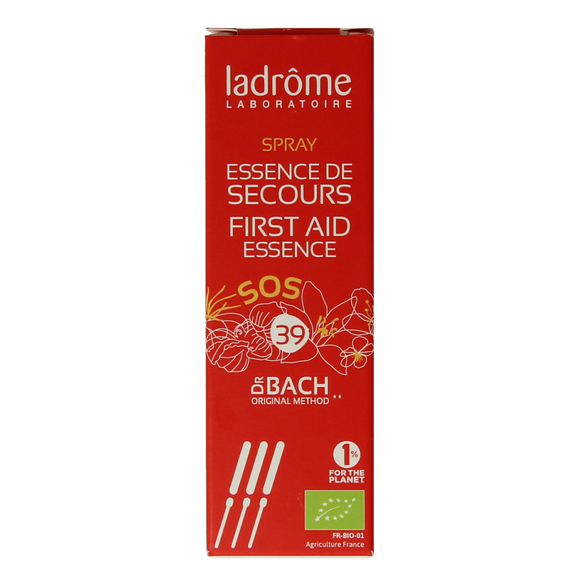 Ladrome First aid eerste hulp spray 39 bio herbal preparation in 20ml spray bottle, natural remedy for minor injuries.