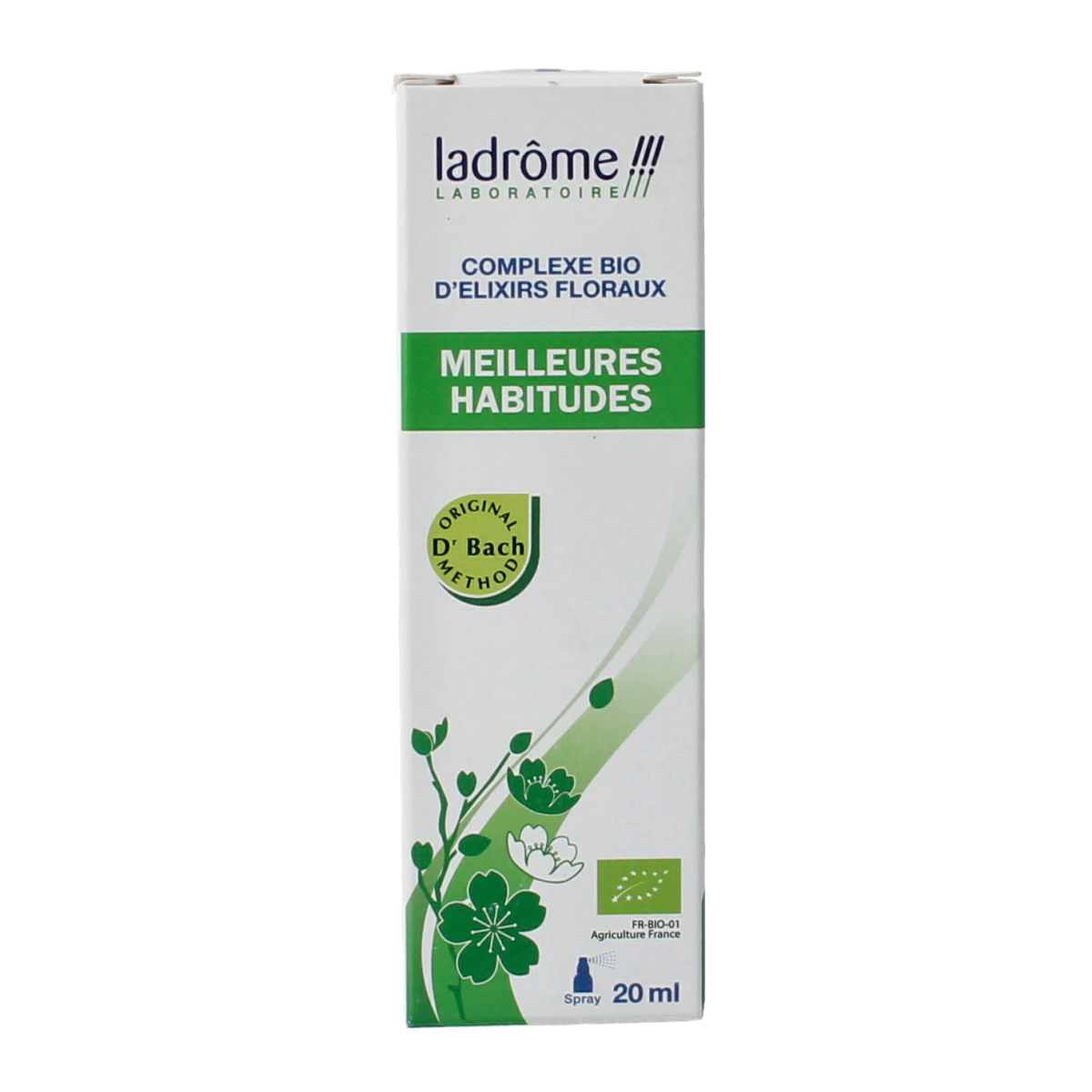 Ladrome Betere Gewoonten spray bio herbal supplement in 20ml bottle, featuring natural herbal ingredients.