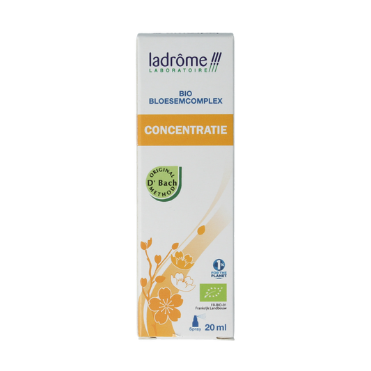Ladrome bio herbal concentrate 20ml in a glass dropper bottle, herbal preparation with natural ingredients.