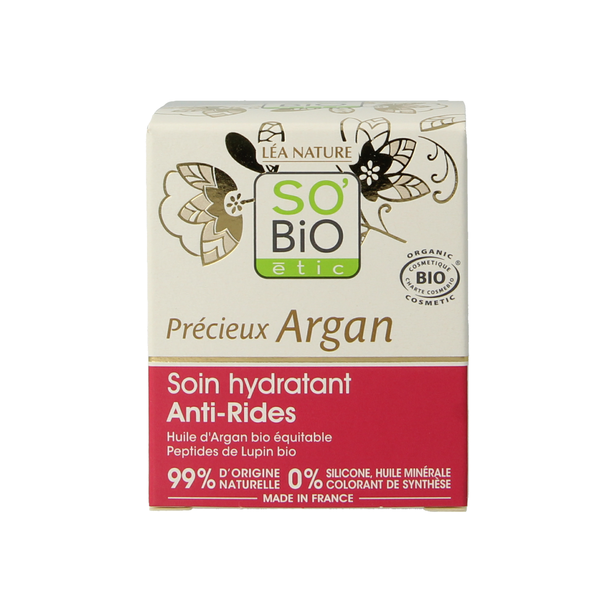 So Bio Etic moisturizing anti-wrinkle face cream in 50ml jar, for daily skincare and hydration.