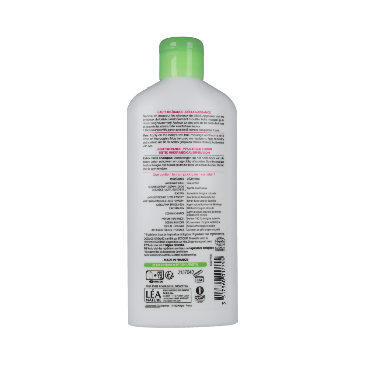 So Bio Etic Baby Micellar Shampoo in a 250ml bottle, gentle baby and toddler hair care product with natural ingredients.