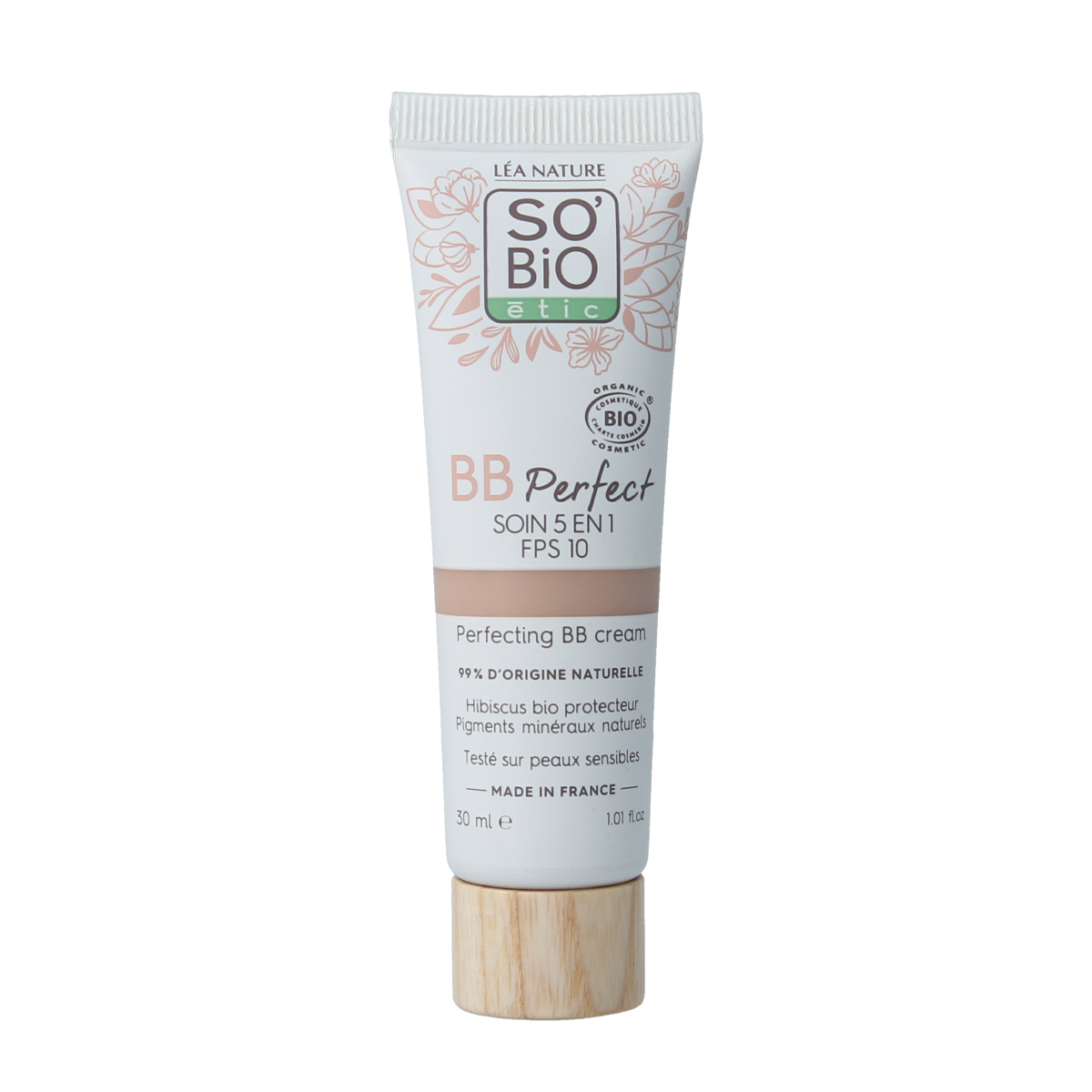 So Bio Etic BB cream 5in1 perfect 20 light for face skincare, 30ml tube with natural finish and light coverage.