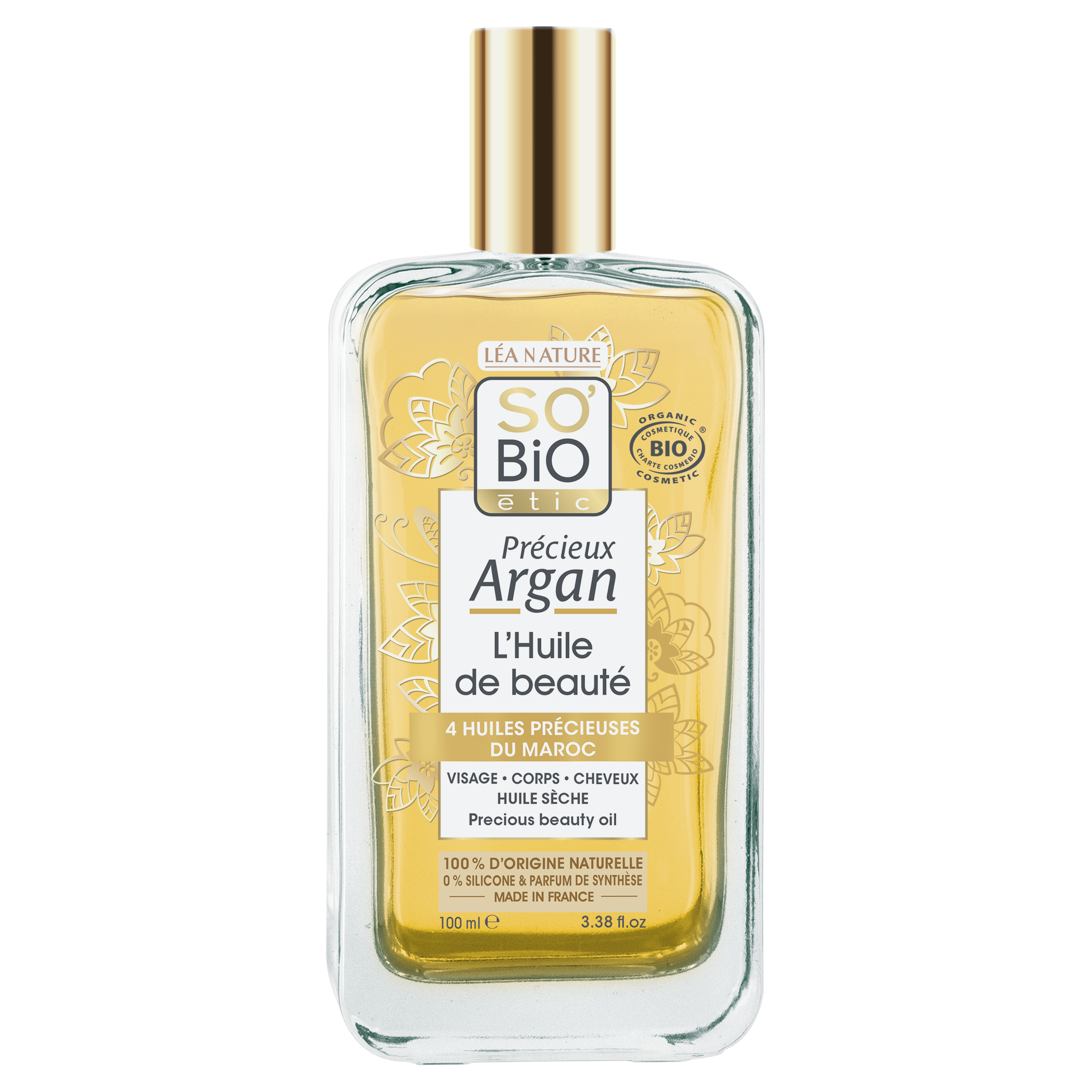 So Bio Etic Argan Beauty Oil in 100ml bottle, natural body care product with argan oil, ideal for nourishing skin.