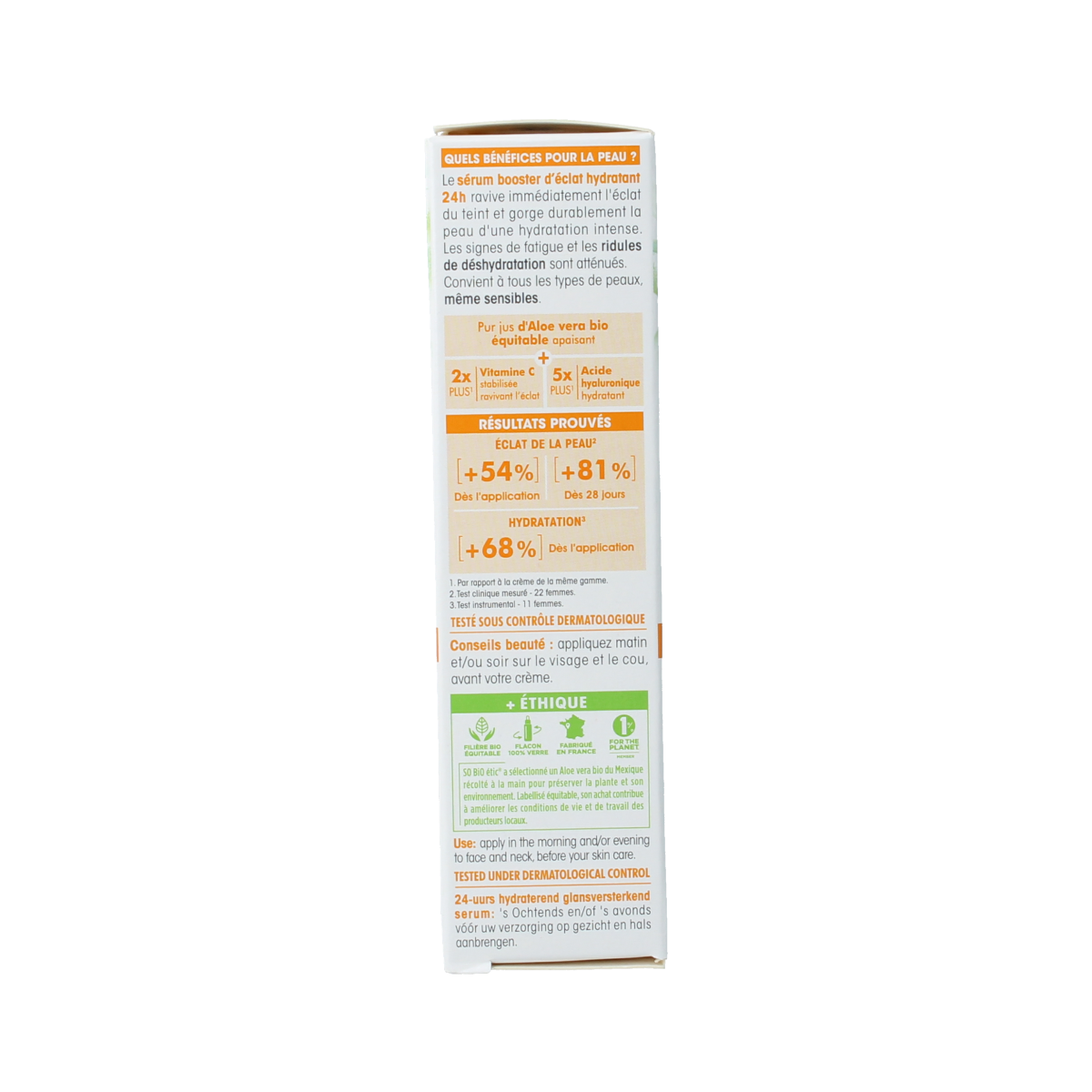 So Bio Etic Radiance booster 24h hydrating serum bio 30.00 Milliliter