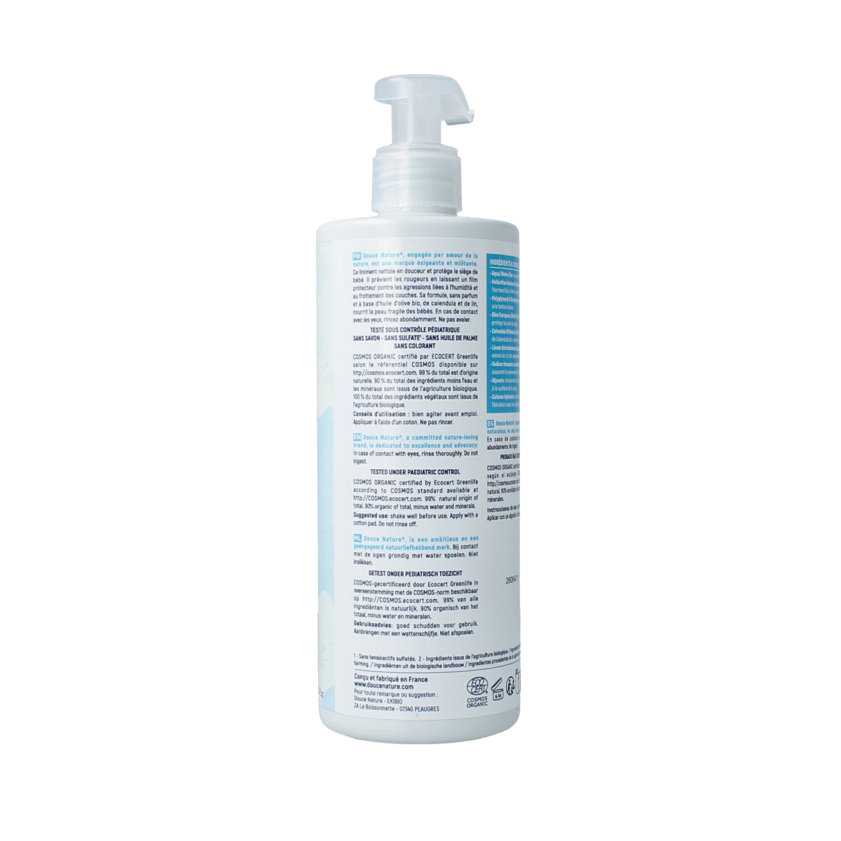 Douce Nature Baby liniment luierwisselcreme for diaper rash, 350ml, natural baby care product with gentle ingredients