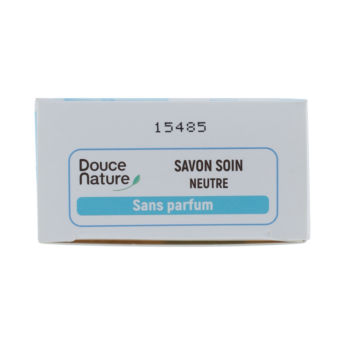 Douce Nature unscented, fragrance-free soap bar 100g, natural skincare product with simple, clean design.