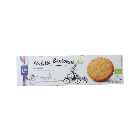 Island Bakery Boter galettes koekjes, organic buttery cookies, 130g, shown in a close-up image.