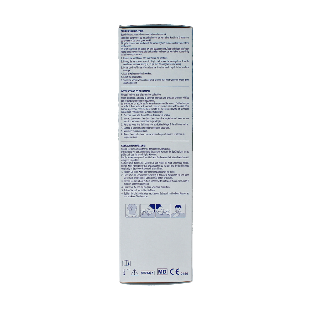Physiomer Strong jet nasal spray bottle with 210ml for nasal care and inhalation, shown in the image.