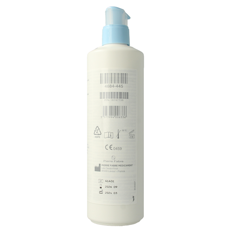 Pierre Fabre Dexeryl body care cream in a 500g jar, moisturizing and soothing for dry skin.