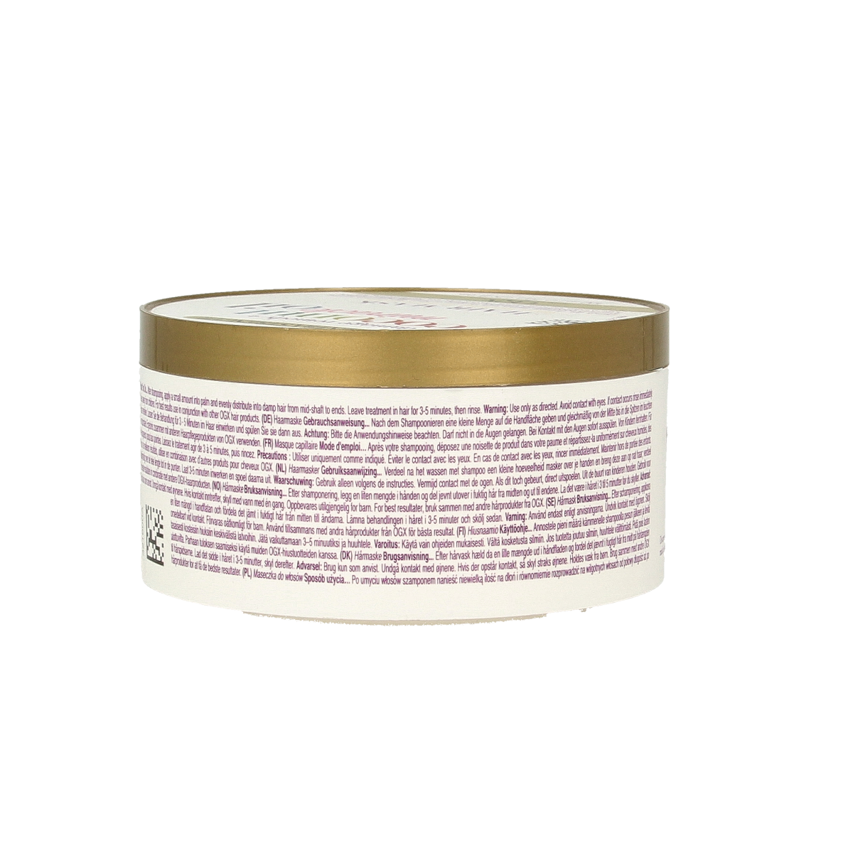 OGX Extra Strength Coconut Miracle Oil Hair Mask in a 300ml jar, damaged hair treatment for nourishing and repairing.