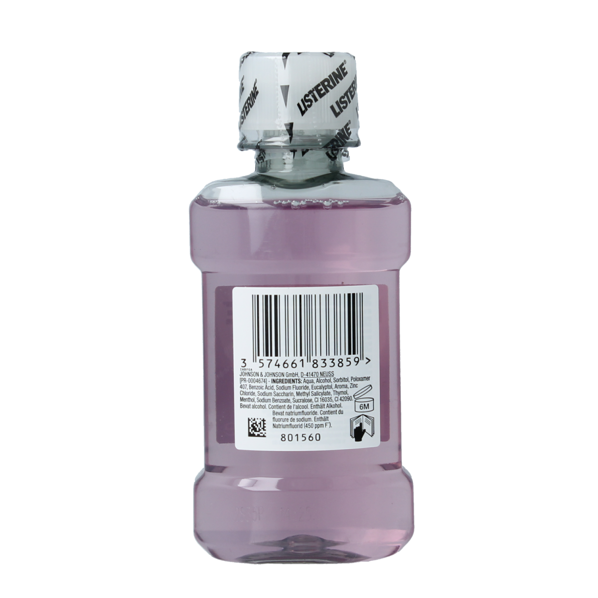 Listerine Total Care mouthwash in 80ml bottle, a Listerine brand mouth rinse for oral health and fresh breath.
