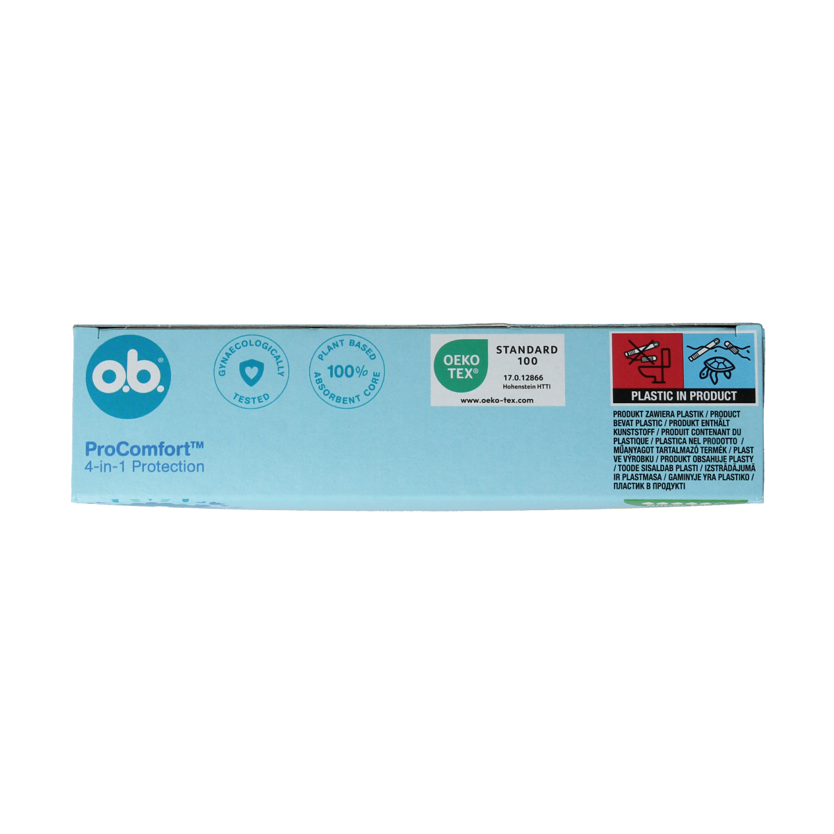 OB Tampons Pro Comfort Advanced Super Plus, 16 pack, feminine hygiene product designed for comfort and protection.