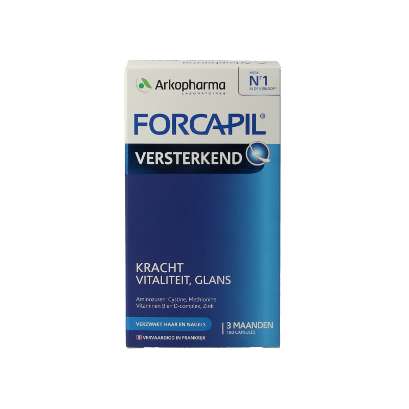 Forcapil multi-vitamin capsules for hair and nails, 180 capsules, dietary supplement with nourishing ingredients