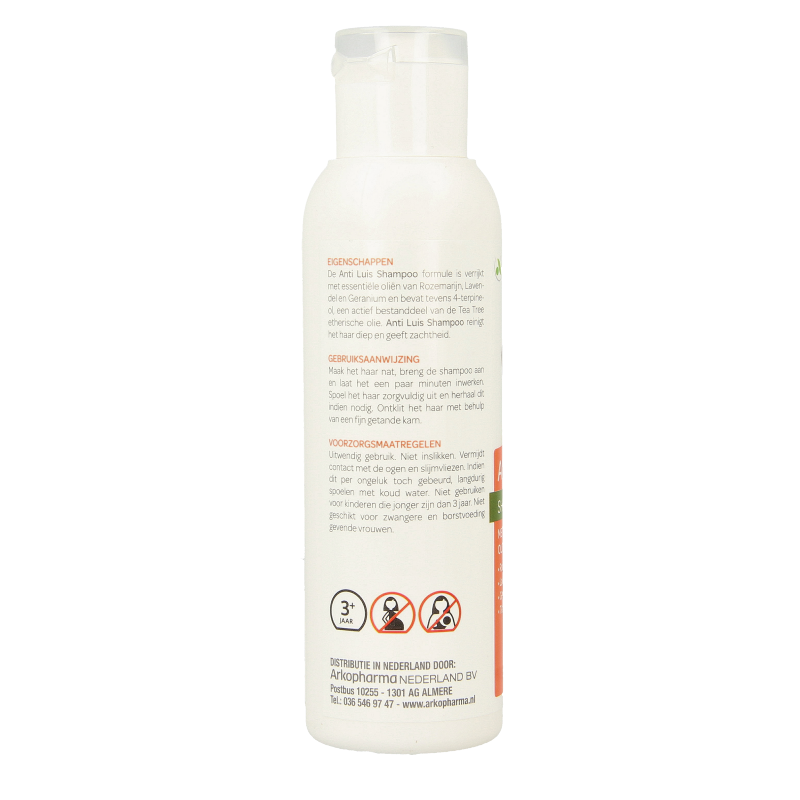 Anti Luis Haarverzorging Anti Luis Shampoo 125ml bottle with a sleek design and label clearly visible.