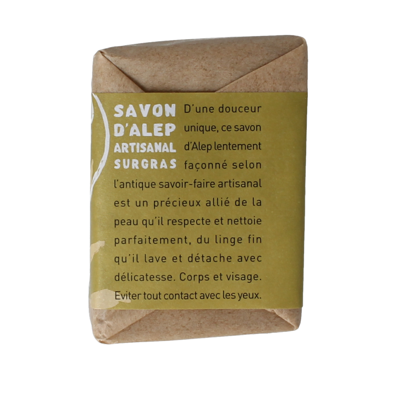 Aleppo Soap Co Zeep olive and laurel soap bar, 180 grams, showcasing the natural soap with olive and laurel ingredients.