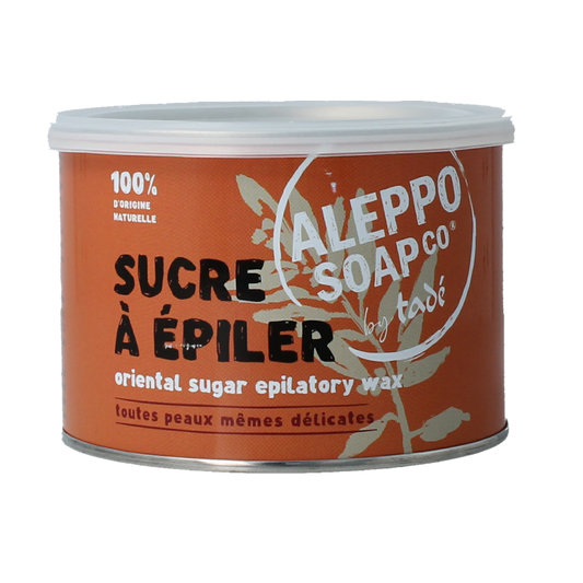 Aleppo Soap Co Suikerwax 500g container for hair removal and waxing, displayed in a clear, professional image.