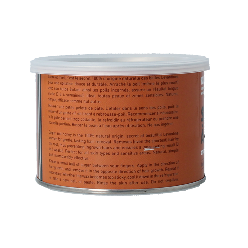 Aleppo Soap Co Suikerwax 500g jar, natural hair removal wax with sugar and beeswax, for smooth skin and gentle depilation.