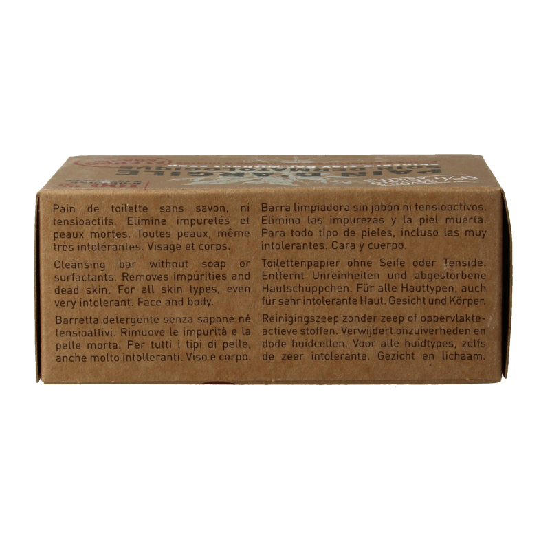 Aleppo Soap Co Kleitablet zonder zeep, 320g, natural soap bar with traditional Aleppo ingredients shown in the image.