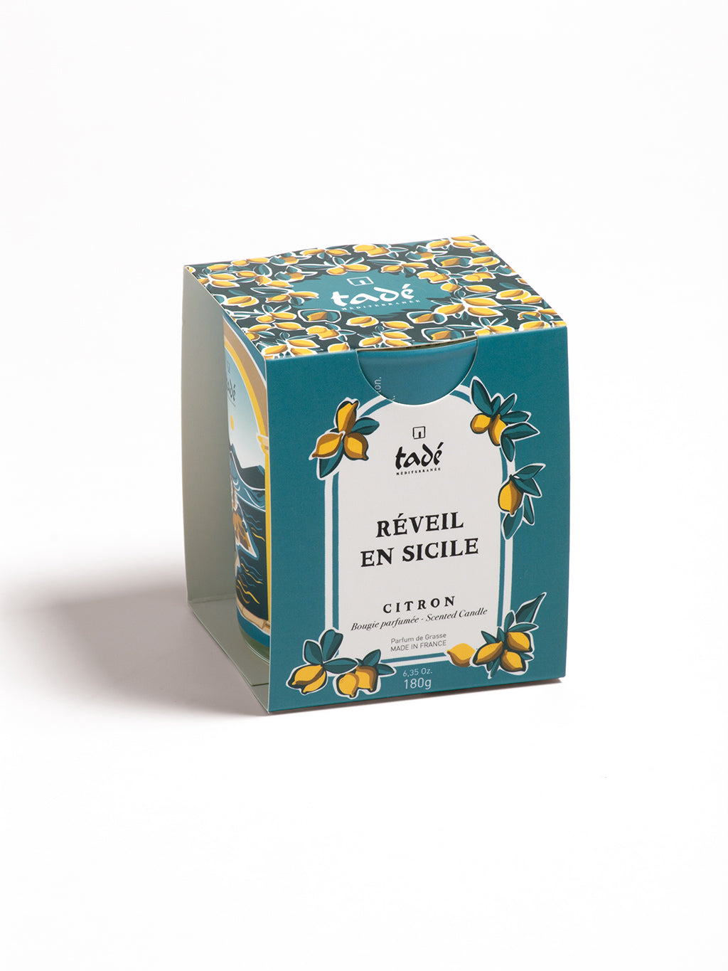 Tade lemon scented candle, 180g Kaarsen with a white wax finish and a clean, modern design.