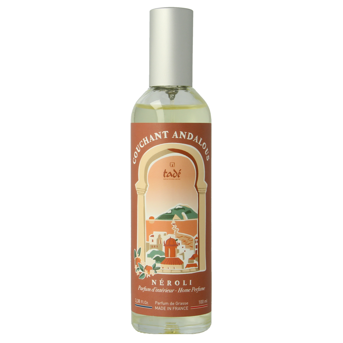 Tade Huisparfum Neroli geurverspreider bottle with a white cap and elegant label, 100ml.