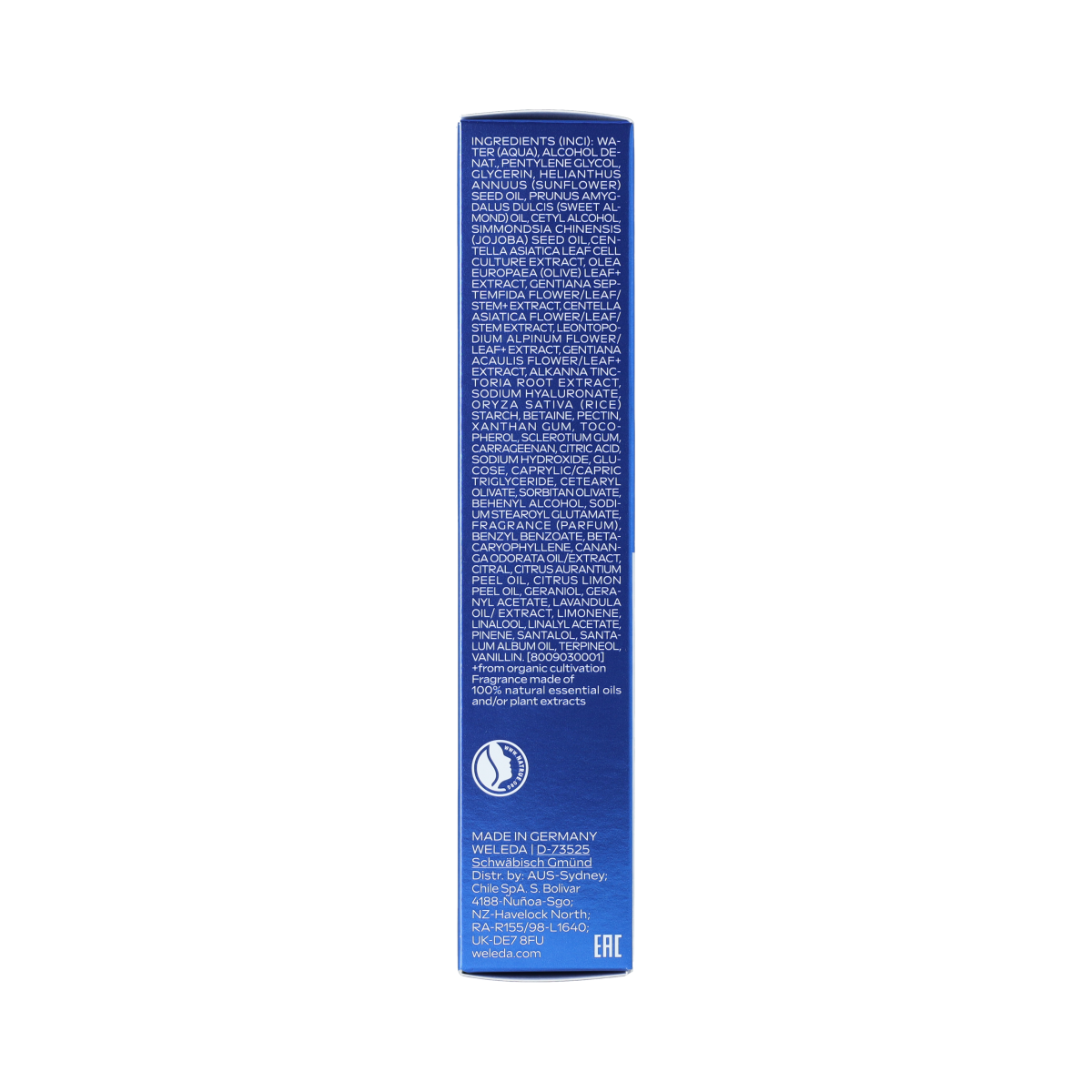 Weleda Exo Boost Double Serum with blue gentian in a 30ml bottle, facial skincare product for rejuvenation and hydration.