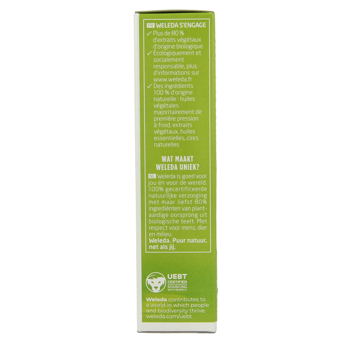 Weleda Citrus deodorant spray bottle, 100ml, with a clear label and citrus fruit illustrations on the packaging.