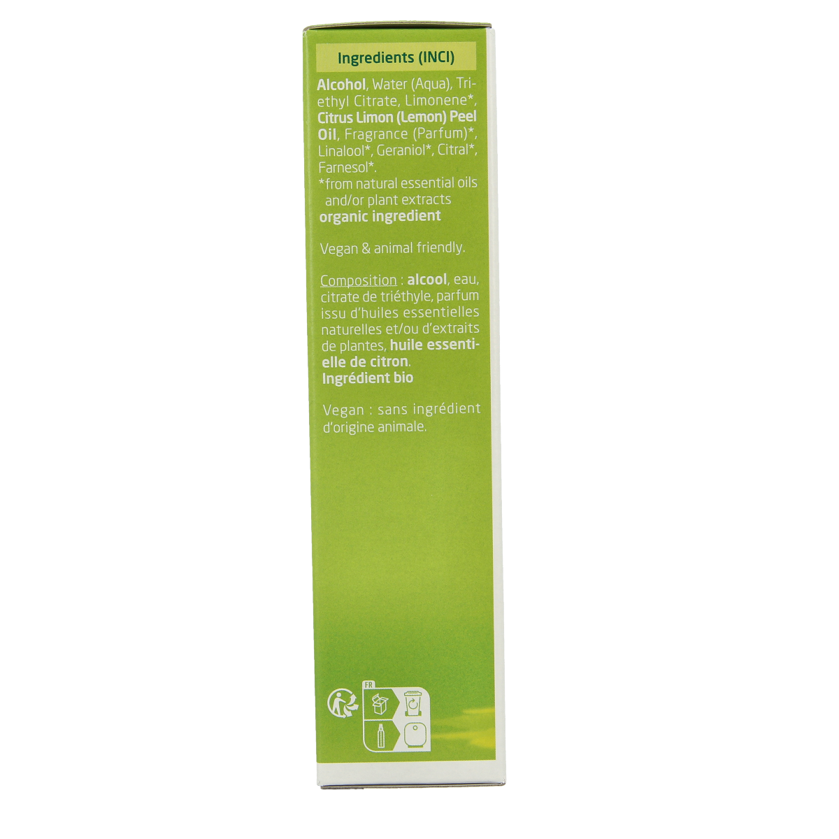 Weleda Citrus deodorant spray in 100ml bottle, natural deodorant with citrus scent, shown in a clear spray bottle.