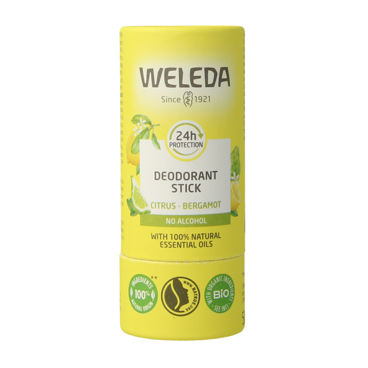 Weleda Deodorant stick citrus + bergamot 24U 50.00 Gram