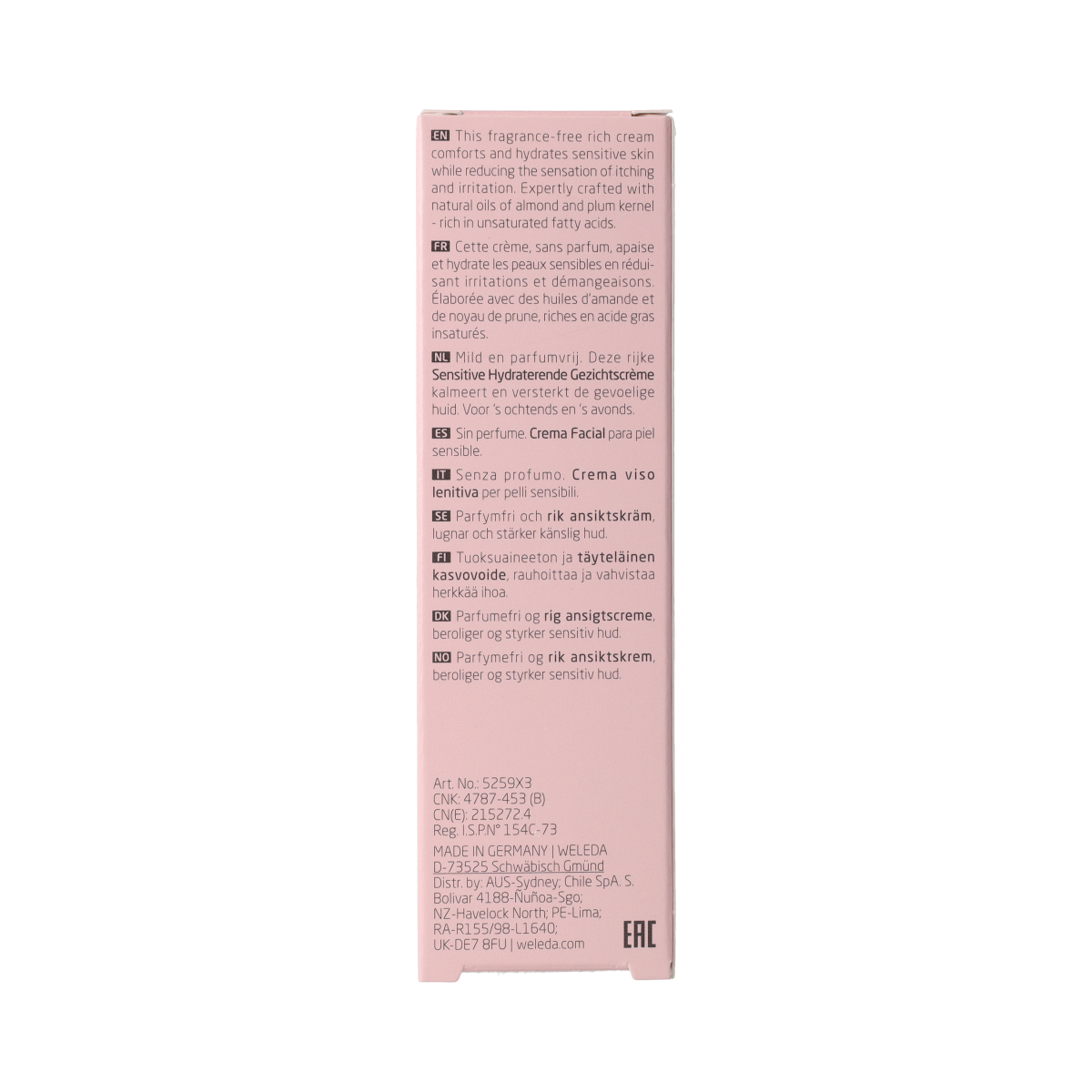 Weleda Gezichtscreme sensitive hydraterend 30.00 Milliliter