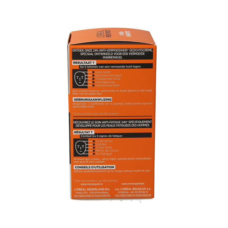 Men Expert Hydra Energetic anti-fatigue face cream in 50ml jar, hydrating and revitalizing skincare for men.