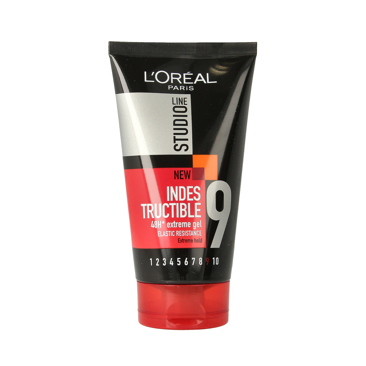 Studio Line indestructible gel in a 150ml tube, perfect for long-lasting hair styling and hold.