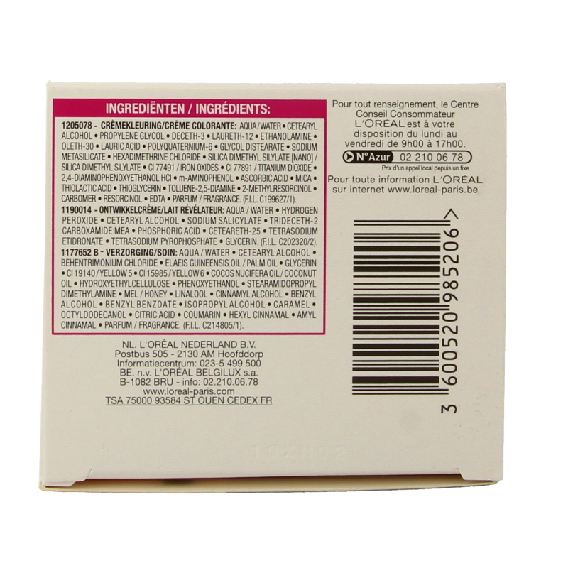 Casting Creme Gloss 600 Cappuccino hair dye set by Casting, featuring creamy hair coloring product in a brown shade.