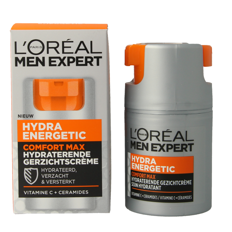 Men Expert Comfort Max anti-droog huid gezichtsverzorging in 50ml tube, suitable for dry skin.