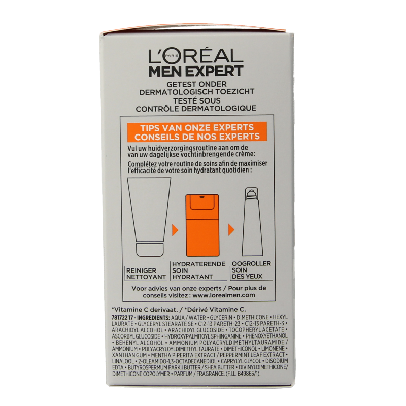 Men Expert Comfort Max anti-droog huid gezichtsverzorging in 50ml tube, designed for men's hydrating skincare.