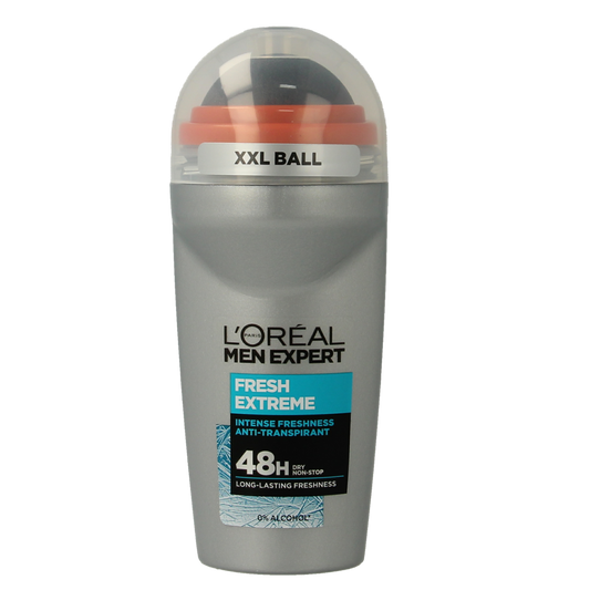 Men Expert deodorant roller Fresh Extreme 50ml bottle with clear cap and sleek design, ready for daily use.