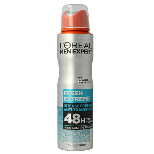 Men Expert Fresh Extreme deodorant spray in 150ml bottle, featuring a sleek design and fresh scent for men.