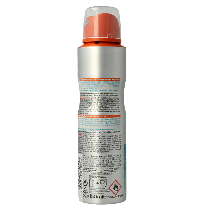 Men Expert Fresh Extreme deodorant spray in 150ml bottle, featuring a sleek design and spray nozzle for daily freshness.