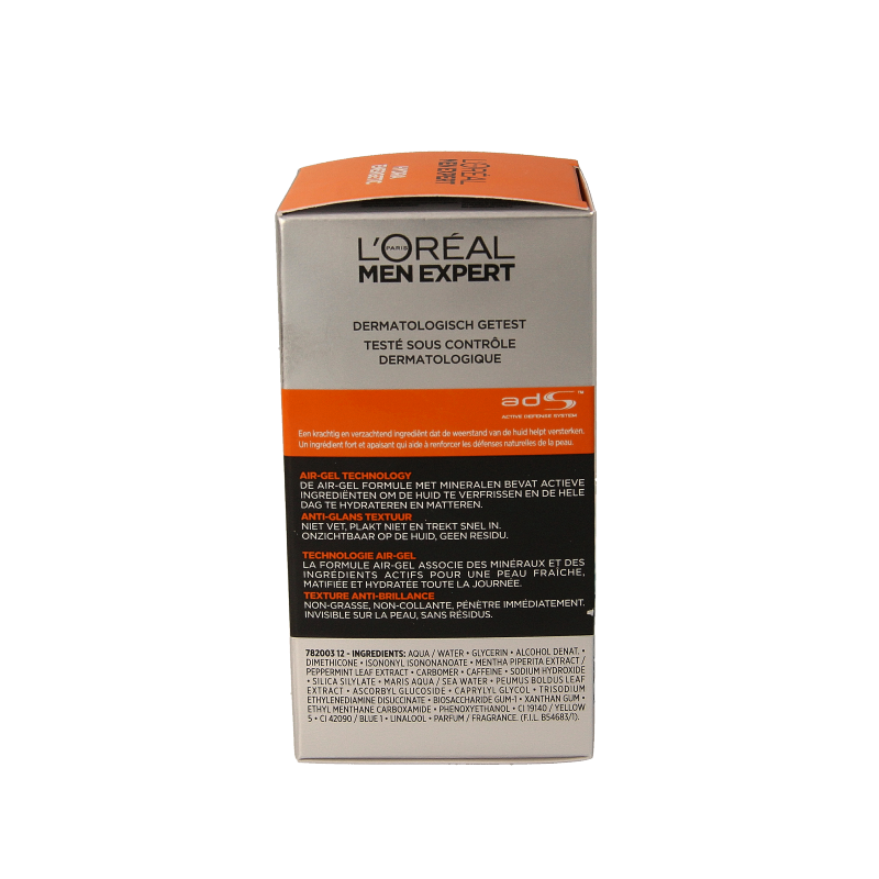 Men Expert Hydra Energetic hydrating gel in 50ml jar, facial skincare product for men, with fresh, lightweight texture.