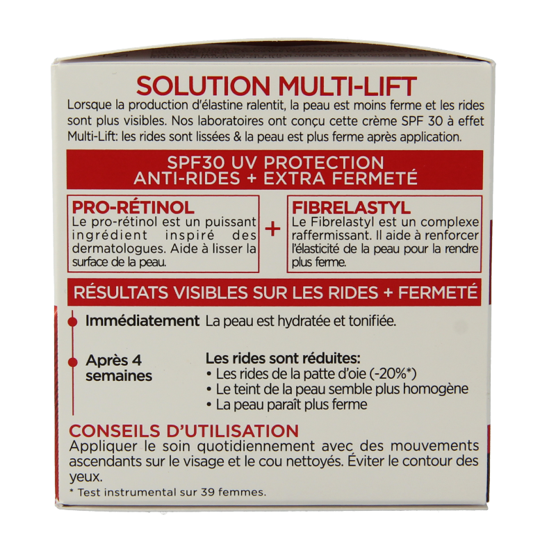 L'Oreal Paris Revitalift facial moisturizer with SPF30 in a 50ml jar, providing anti-aging skin care.