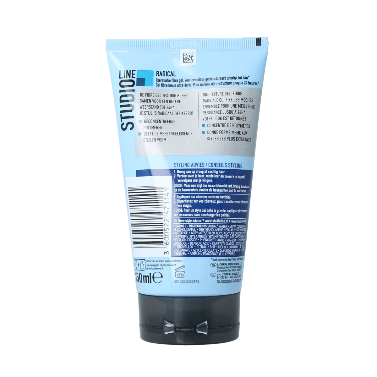 Studio Line Special FX Radical hair styling product, 150ml, with vibrant gel texture and colorful packaging for creative hairstyling.