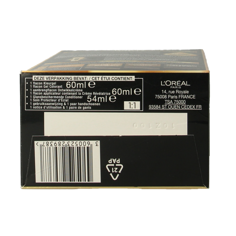 Preference 03 Brazilia donker bruin hair coloring set showing shades of dark brown hair in a professional color kit