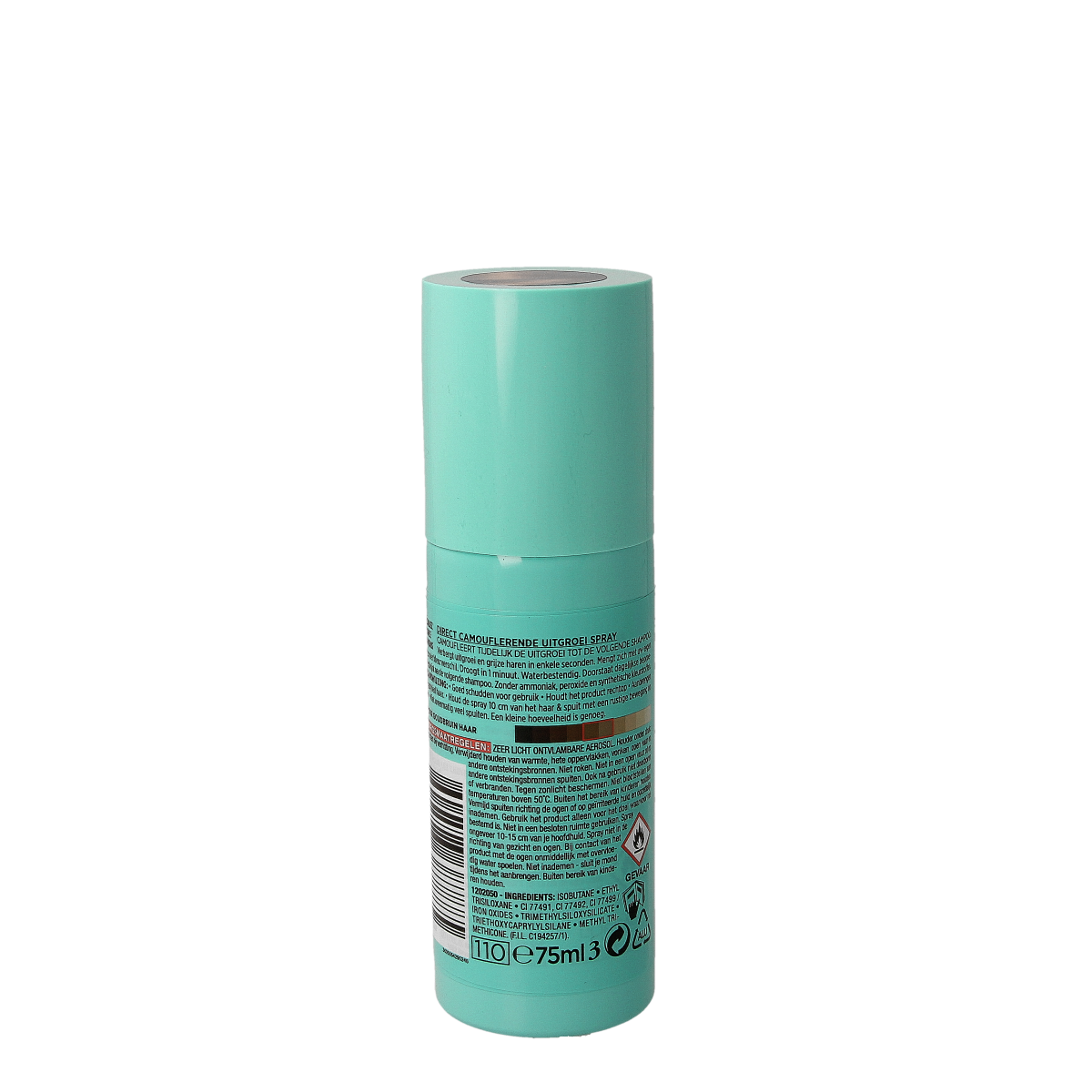 Spray bottle of Magic Retouch Gold Medium Brown hair coloring spray, 75ml, for quick hair touch-ups and color blending