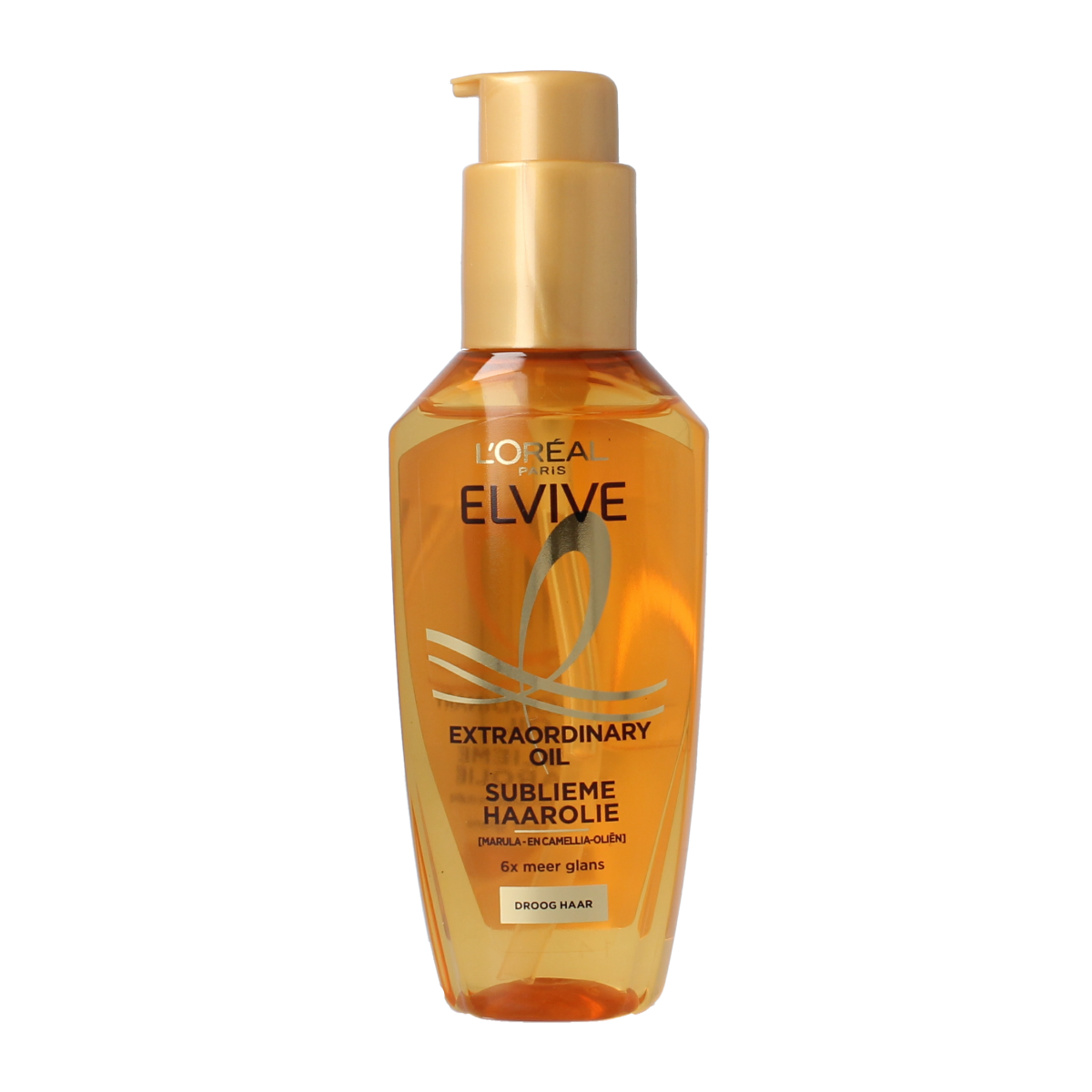 Elvive Extraordinary Oil hair treatment bottle, 100ml, for nourishing and smoothing hair with Elvive brand hair care.